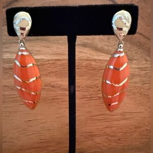 New authentic Murano Alan K  .925 Sterling Silver teardrop earrings